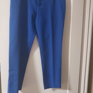 GAP Blue Cropped Ankle Pants with Tailored Fit